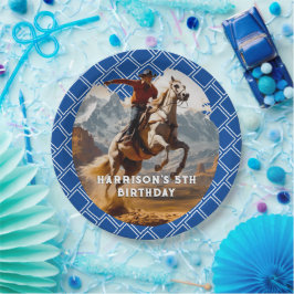 レトロカウボーイアンドホースウェスタン ペーパープレート