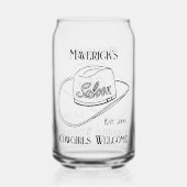 レトロカウボーイサルーンカンビール飲み物用品 ガラス缶 (裏面)