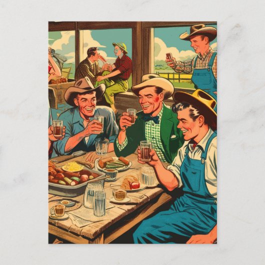 レトロカウボーイズ漫画 ポストカード (正面)