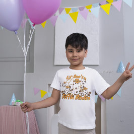 レトロカウボーイハロウィンチェック柄バースデー トドラーTシャツ