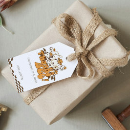 レトロカウボーイハロウィンチェック柄 サンクスブー ギフトタグ