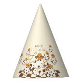 レトロカウボーイハロウィン市松模様にパターン誕生日 パーティーハット (正面)