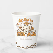 レトロカウボーイハロウィン市松模様にパターン誕生日 紙コップ (正面)