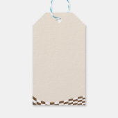 レトロカウボーイハロウィーンチェックパター感謝していンブー ギフトタグ (裏面)