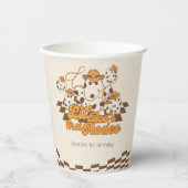 レトロカウボーイハロウィーンファーストロデオ誕生日 紙コップ (正面)