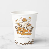 レトロカウボーイハロウィーンファーストロデオ誕生日 紙コップ (正面)