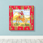 レトロカウボーイ キャンバスプリント (インサイチュ (ウッドフロア))