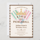レトロカウンティクラブキングオブピックボール誕生日 招待状 (正面)