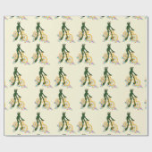 レトロカエル（花つき自転車） ラッピングペーパー (フラット)