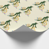 レトロカエル（花つき自転車） ラッピングペーパー (角)