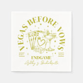 レトロカクテルイエローバチェロレッテ スタンダードカクテルナプキン (正面)