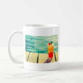 レトロカクテルサンセットプールバー コーヒーマグカップ (左)