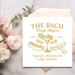 レトロカクテルザバッハイエローバチェロレッテ スタンダードカクテルナプキン