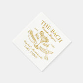 レトロカクテルザバッハイエローバチェロレッテ スタンダードカクテルナプキン (角)