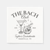 レトロカクテルザバッハバチェロレッテ スタンダードカクテルナプキン (正面)