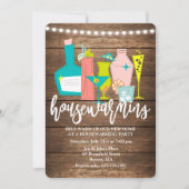 レトロカクテルドリンク引っ越し祝いパーティー招待状 招待状 (正面)