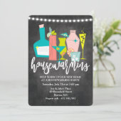 レトロカクテルドリンク引っ越し祝いパーティー招待状 招待状 (スタンド正面)