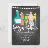 レトロカクテルドリンク引っ越し祝いパーティー招待状 招待状 (正面)