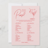 レトロカクテルバチェロレッテあなたの財布の中にあるものを 招待状 (正面)