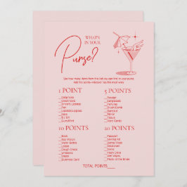 レトロカクテルバチェロレッテあなたの財布の中にあるものを 招待状