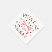 レトロカクテルバチェロレッテレッド紙 スタンダードカクテルナプキン (角)