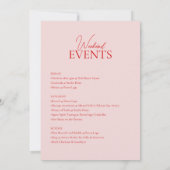 レトロカクテルバチェロレッテ週末の日程 招待状 (裏面)