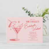 レトロカクテルバチェロレッテ週末の日程 招待状 (スタンド正面)