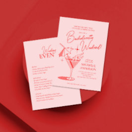 レトロカクテルバチェロレッテ週末の日程 招待状