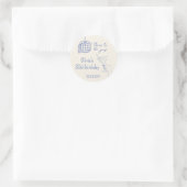 レトロカクテルバースデーパーティーファンシー ラウンドシール (バッグ)