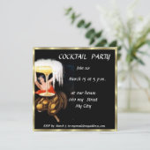 レトロカクテルパーティの招待状 招待状 (スタンド正面)