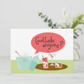 レトロカクテルパーティの招待状 招待状 (スタンド正面)