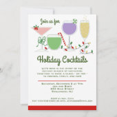 レトロカクテルパーティの招待状 招待状 (正面)