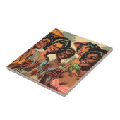 レトロカクテルパーティー女子 タイル (側面)