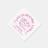 レトロカクテルピンクバチェロレッテ スタンダードカクテルナプキン (角)