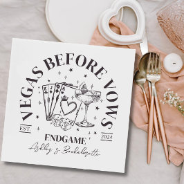 レトロカクテルブラックバチェロレッテ スタンダードカクテルナプキン