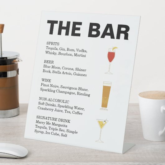 レトロカクテルペデスタルサイン 台座サイン (インサイチュ)