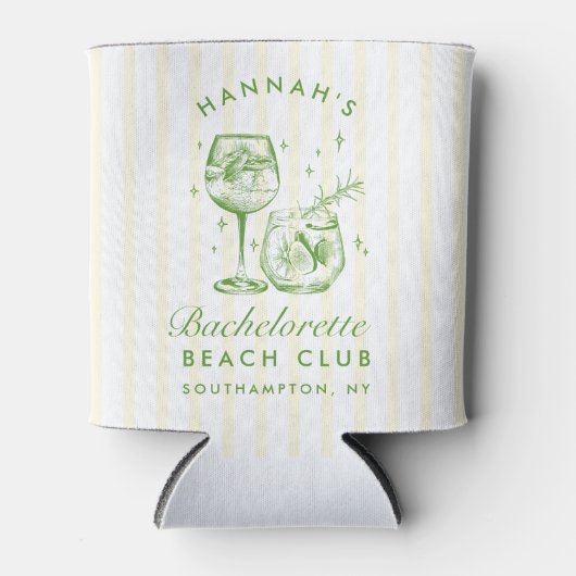 レトロカクテルモダンバチェロレッテグリーン 缶クーラー (正面)