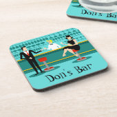 レトロカクテルラウンジ懸命プラスティックコースター コースター (左側)
