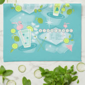 レトロカクテルレシピ キッチンタオル (折り畳み)