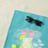 レトロカクテルレシピ ビーチタオル (インサイチュ)