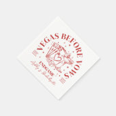 レトロカクテルレッドバチェロレッテ スタンダードカクテルナプキン (角)