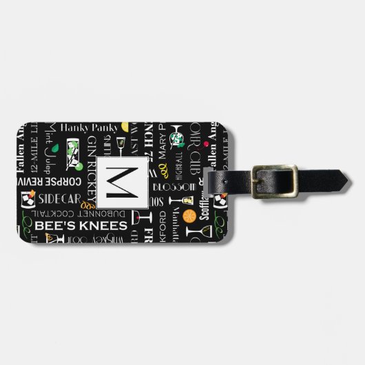 レトロカクテル ラゲッジタグ (正面横)