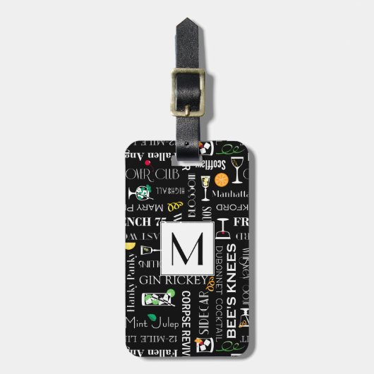 レトロカクテル ラゲッジタグ (正面縦)