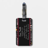 レトロカクテル ラゲッジタグ (裏面縦)