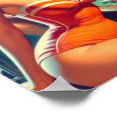 レトロカジノガール ポスター (角)