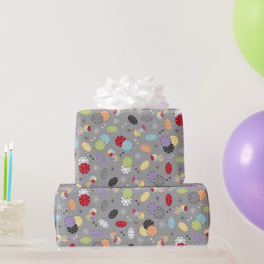 レトロカジノサイコロ ラッピングペーパー (パーティーギフト)