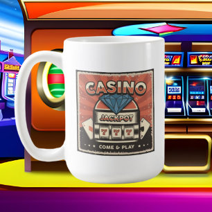 レトロカジノ賭博愛好家コーヒーマグ コーヒーマグカップ