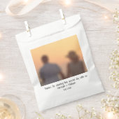 レトロカジュアルのインスタント写真名カスタム結婚式 フェイバーバッグ (クリップ留めされた状態)