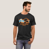 レトロカスケードレンジオレゴン山レンジサンセット Tシャツ (正面フル)