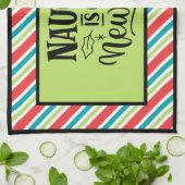 レトロカスタムのクリスマスいけなは"新しいニース" キッチンタオル (折り畳み)